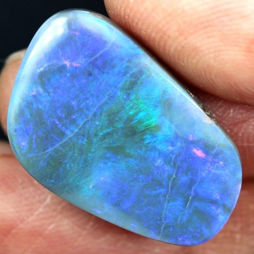 10.42CT NATURAL LIGHTNING RIDGE AUSTRALIA SEMI BLACK OPAL