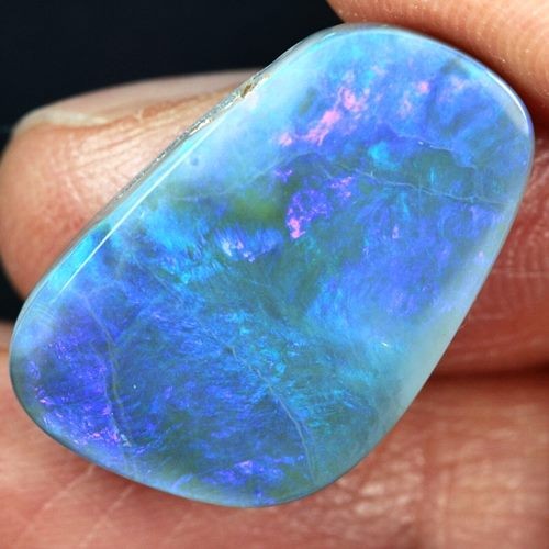 10.42CT NATURAL LIGHTNING RIDGE AUSTRALIA SEMI BLACK OPAL