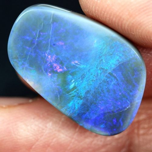 10.42CT NATURAL LIGHTNING RIDGE AUSTRALIA SEMI BLACK OPAL