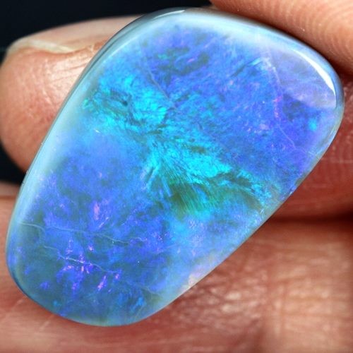 10.42CT NATURAL LIGHTNING RIDGE AUSTRALIA SEMI BLACK OPAL