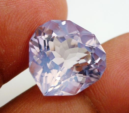 10.52CT RARE CUSTOM CUT NATURAL LAVENDER PINK AMETHYST