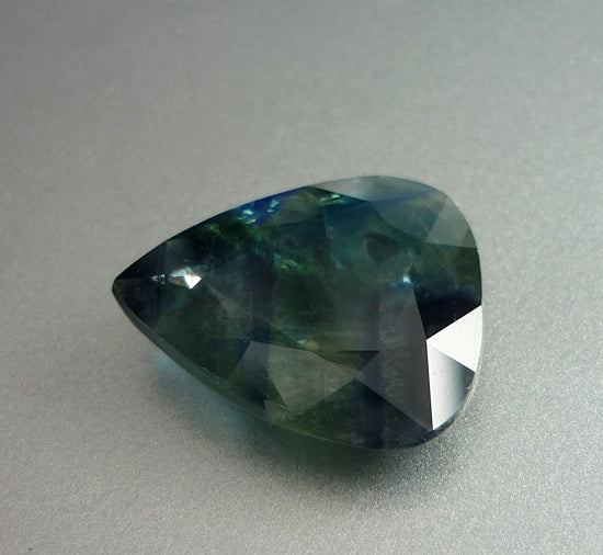 10.98CT EXCELLENT HUGE PEAR 100% NATURAL GREEN BLUE SAPPHIRE