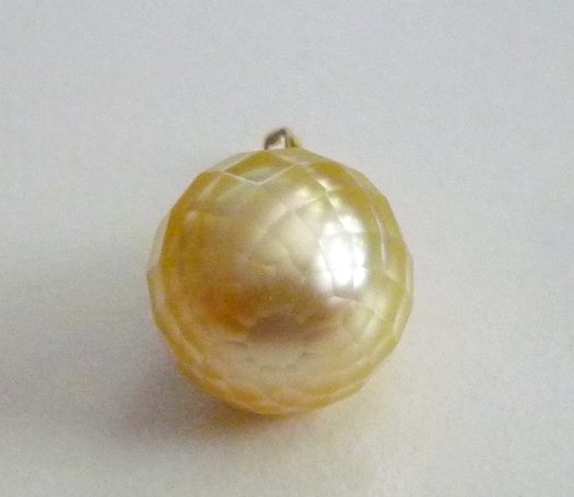 11.10MM GENUINE GOLDEN SOUTH SEA CUSTOM PEARL 14K SOLID YELLOW GOLD PENDANT