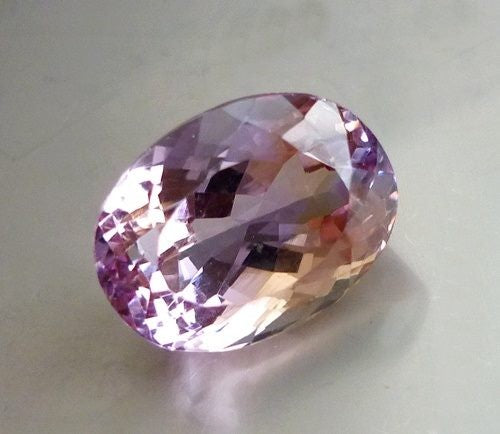 11.22CT GORGEOUS EXCELLENT CUT  NATURAL PURPLE YELLOW AMETRINE