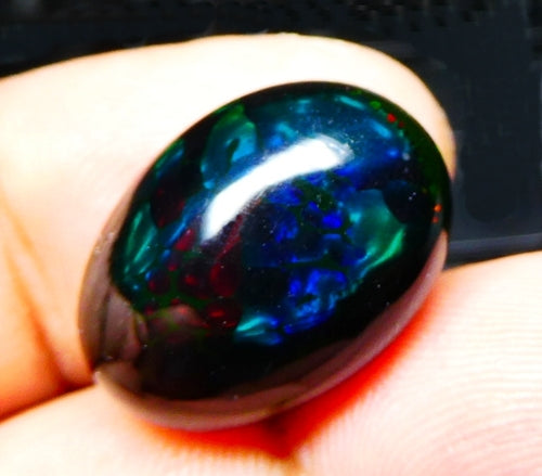 11.24CT UNHEATED RAINBOW STUNNER FLASHING 100% NATURAL BLACK OPAL