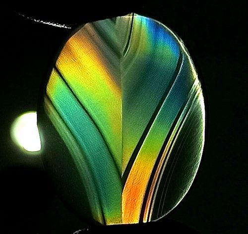 11.75CT RARE HUGE INDONESIAN COLOURFUL IRIS AGATE