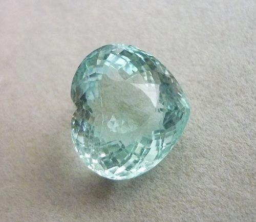 12.77CT GORGEOUS SEA FOAM BLUE NATURAL HEART AQUAMARINE