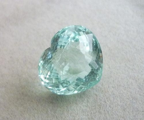 12.77CT GORGEOUS SEA FOAM BLUE NATURAL HEART AQUAMARINE