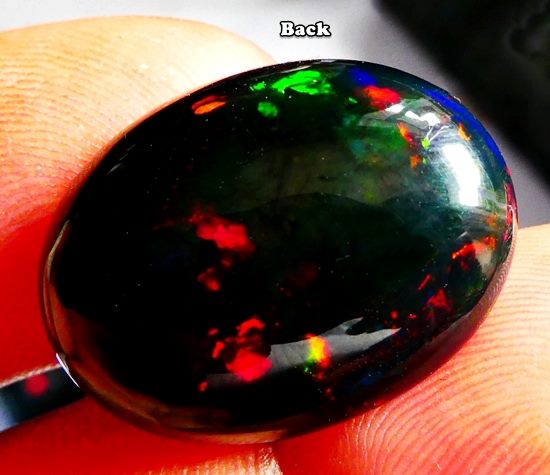 16.23CT UNHEATED HUGE RAINBOW STUNNER FLASHING BLACK OPAL