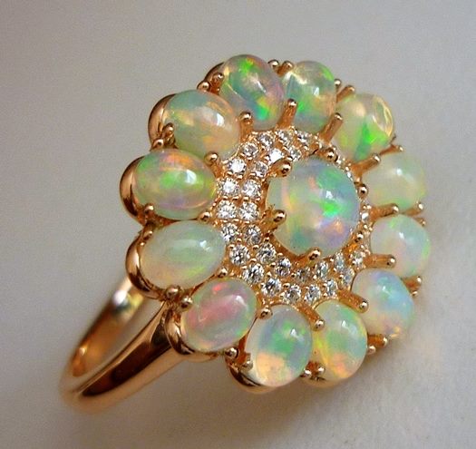 19.60CT GORGEOUS RAINBOW CRYSTAL OPAL 925 STERLING SILVER RING