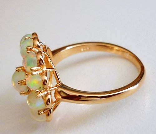 19.60CT GORGEOUS RAINBOW CRYSTAL OPAL 925 STERLING SILVER RING