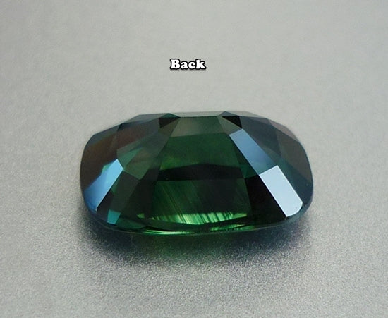 2.01CT CERTIFIED EXCELLENT HUGE CUSHION 100% NATURAL GREEN SAPPHIRE