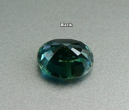 2.06CT 優れたオーバル 100% 天然グリーン ブルー サファイア