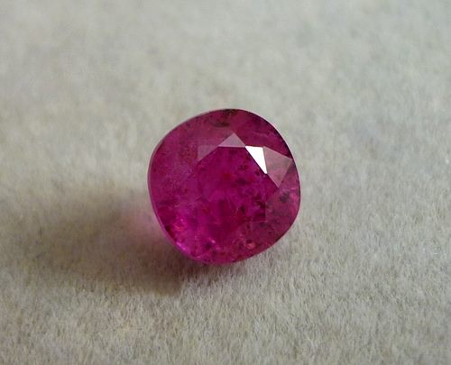 2.13CT EXPLICITE BIG CUSHION PINKISH PURPLE RED RUBY