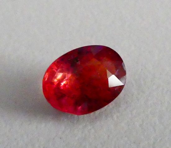 2.15CT UNHEATED BIG OVAL ORANGE PINK SAPPHIRE