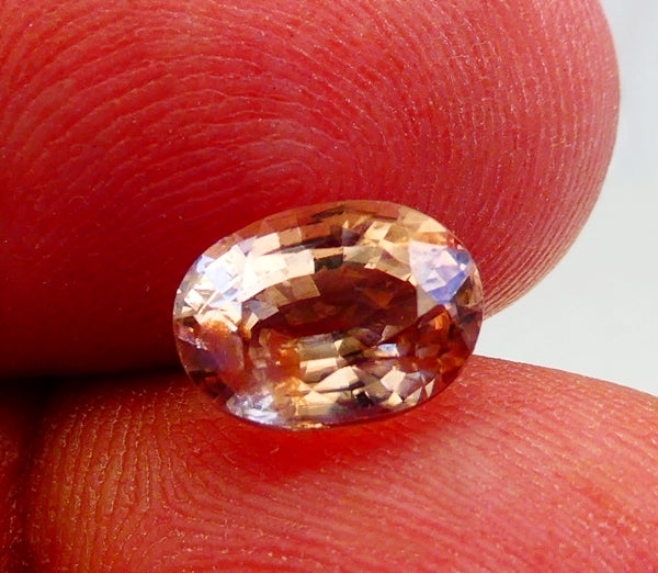 2.20CT UNHEATED OVAL CUT 100% NATURAL ORANGE PINK TOURMALINE