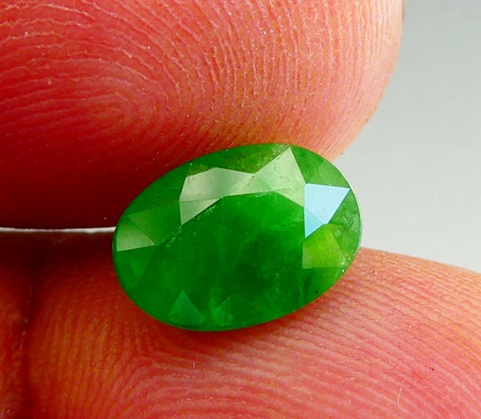 2.46CT UNHEATED HUGE OVAL 100% NATURAL GREEN TSAVORITE GARNET