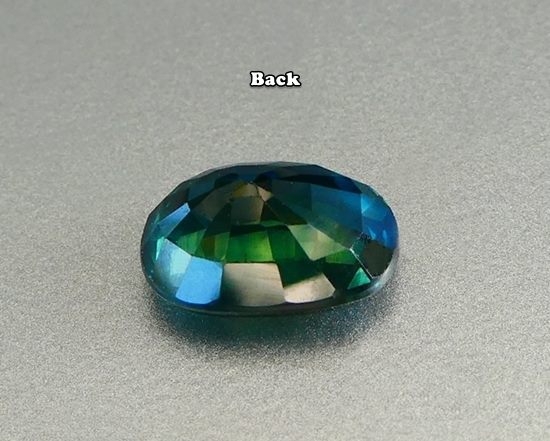 3.50CT 優れたオーバル ブルー グリーン サファイア