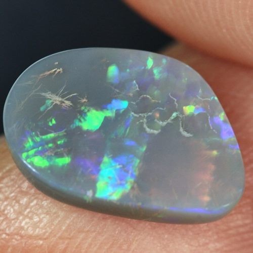 2.50CT NATURAL LIGHTNING RIDGE AUSTRALIA SEMI BLACK OPAL