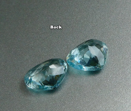 2.59CT EXCELLENT HEART CUT SANTAMARIA BLUE 100% NATURAL AQUAMARINE PAIR