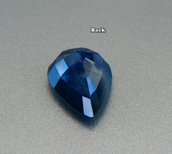 2.72CT EXCELLENT PEAR CUT 100% NATURAL MIDNIGHT BLUE SAPPHIRE