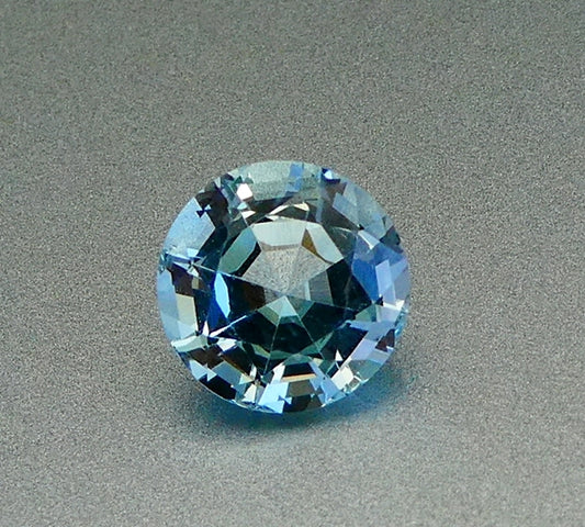 2.94CT SPLENDID HUGE ROUND SANTAMARIA BLUE 100% NATURAL AQUAMARINE