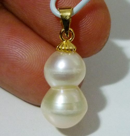 21.40MM UNIQUE GENUINE CULTURED PEARL 925 STERLING SILVER PENDANT