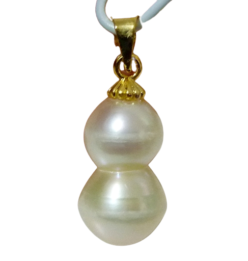 21.40MM UNIQUE GENUINE CULTURED PEARL 925 STERLING SILVER PENDANT