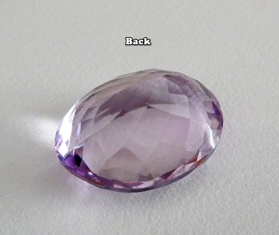 22.72CT UNHEATED HUGE OVAL 100% NATURAL ROSE DE FRANCE AMETHYST