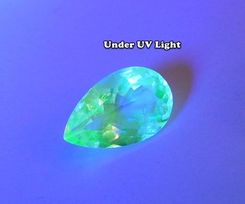 3.17CT 非常に希少なユニークな UV 反応性蛍光ハイアライト オパール