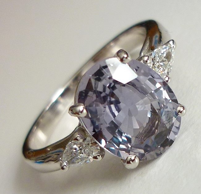 3.21CT CERTIFIED NATURAL SAPPHIRE 0.46CT DIAMOND 10K SOLID WHITE GOLD RING $5200