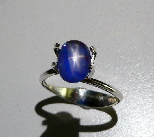 3.24CT UNHEATED 100% NATURAL BLUE BURMESE STAR SAPPHIRE