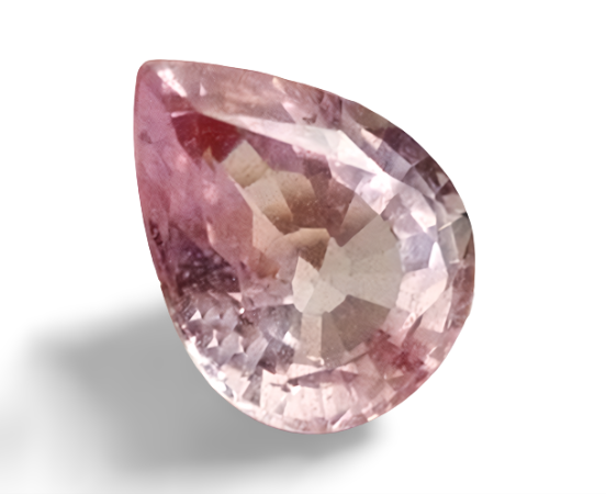 3.32CT EXCELLENT PEAR CUT PINK SAPPHIRE