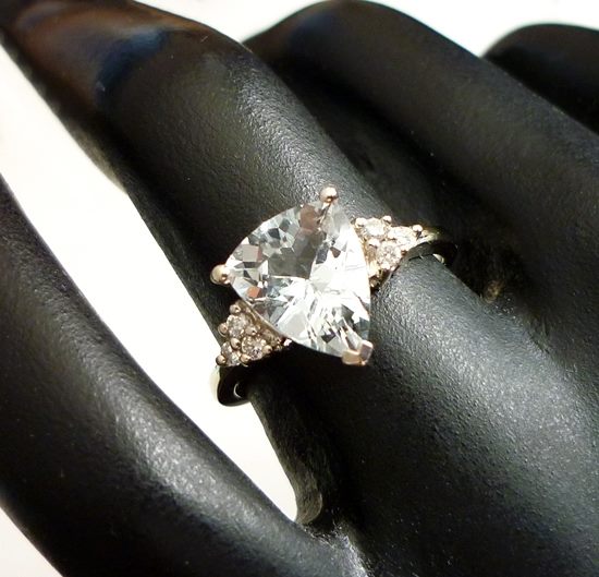 3.43 CT 認定済み、優れた 100% 天然アクアマリン &amp; ダイヤモンド 14K ソリッド ホワイト ゴールド リング $2700