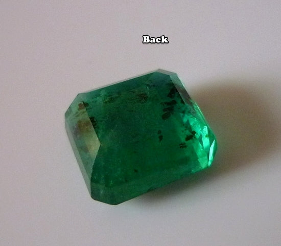 3.61CT CERTIFIED EXCELLENT HUGE 100% NATURAL GREEN COLUMBIAN EMERALD $5000