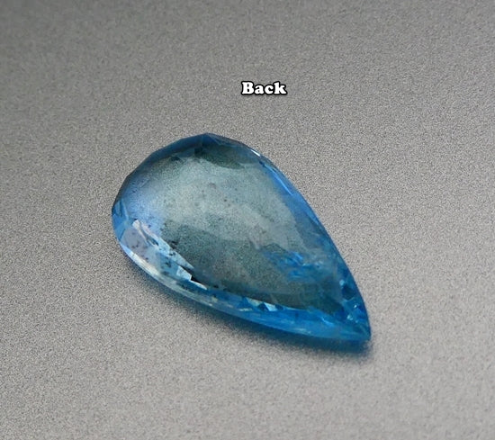 3.95CT BEAUTIFUL PEAR CUT LIGHT SKY BLUE 100% NATURAL AQUAMARINE