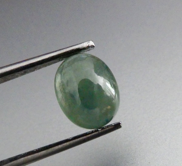 4.30CT UNHEATED OVAL 100% NATURAL LIGHT BLUISH GREEN SAPPHIRE