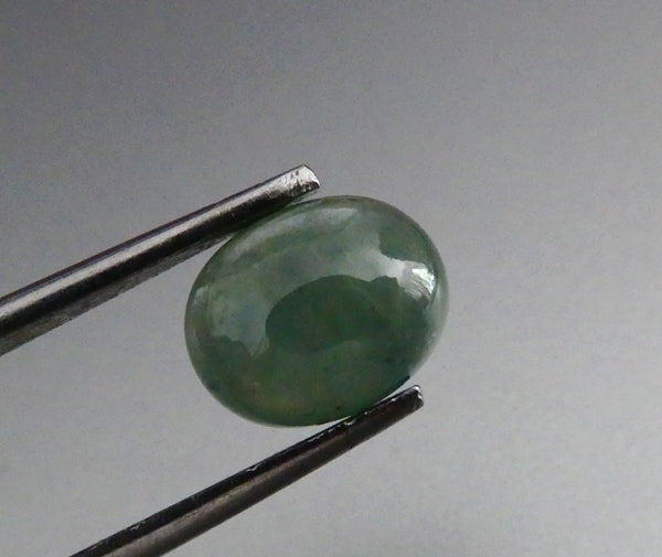 4.30CT UNHEATED OVAL 100% NATURAL LIGHT BLUISH GREEN SAPPHIRE