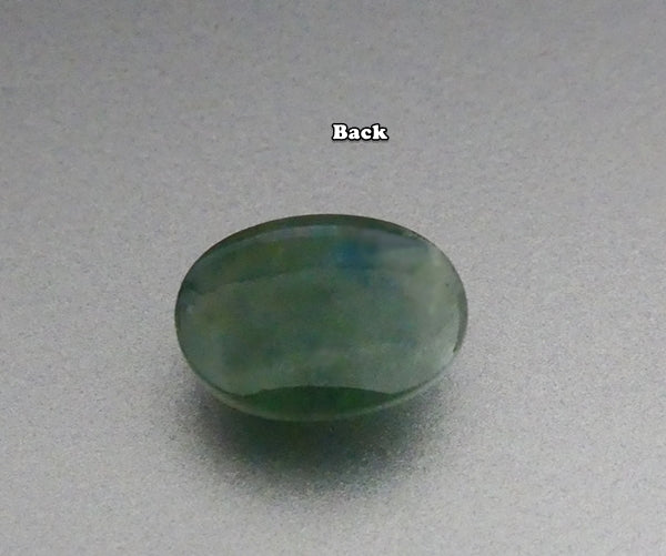 4.30CT UNHEATED OVAL 100% NATURAL LIGHT BLUISH GREEN SAPPHIRE