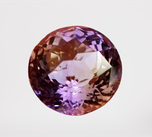 4.37CT EXCELLENT ROSE CUT PURPLE YELLOW AMETRINE