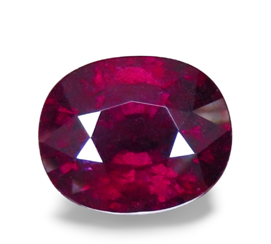 4.71CT EXCELLENT HUGE OVAL RASPBERRY PINK 100% NATURAL RHODOLITE