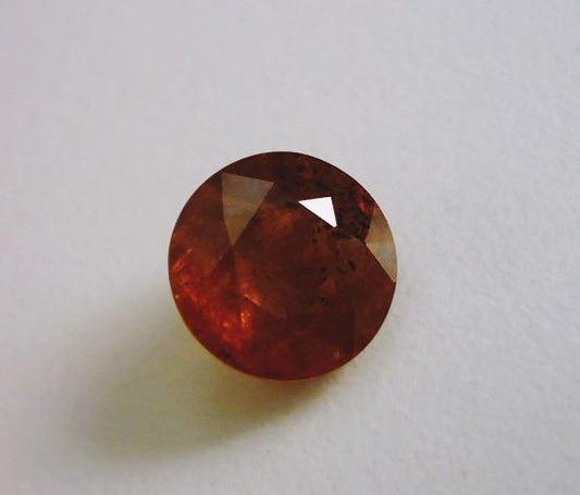 5.08CT EXCELLENT YELLOWISH ORANGE ROUND SAPPHIRE