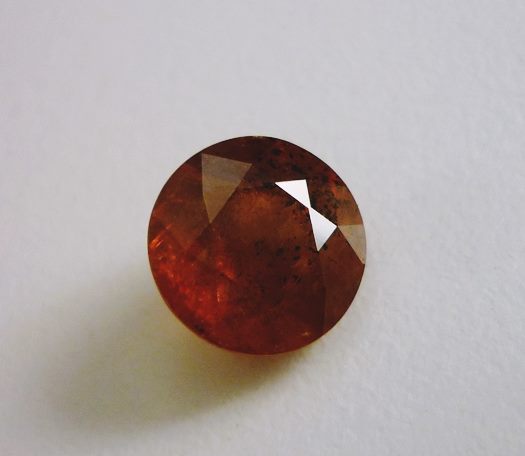 5.08CT EXCELLENT YELLOWISH ORANGE ROUND SAPPHIRE