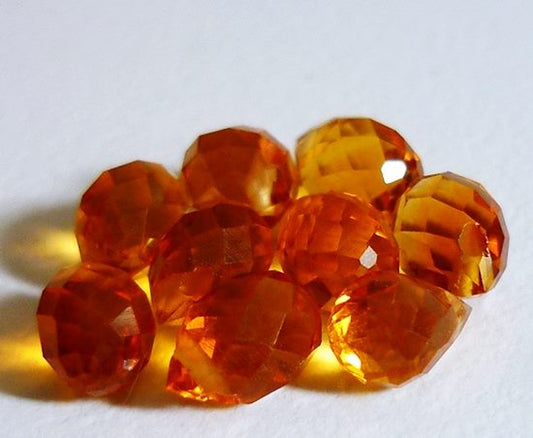 5.42CT GORGEOUS GOLDEN YELLOW BRIOLETTE CITRINE LOT