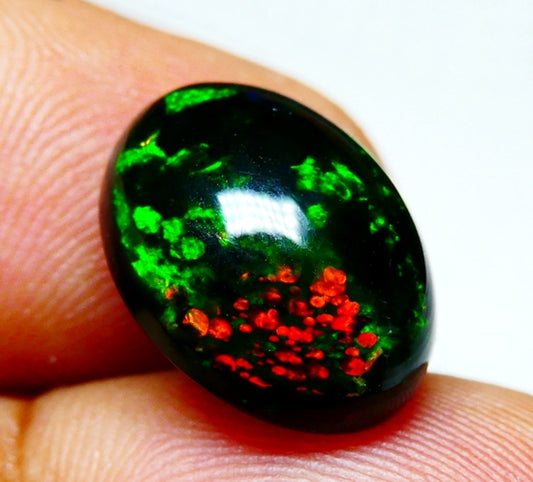 5.74CT UNHEATED RAINBOW STUNNER FLASHING 100% NATURAL BLACK OPAL