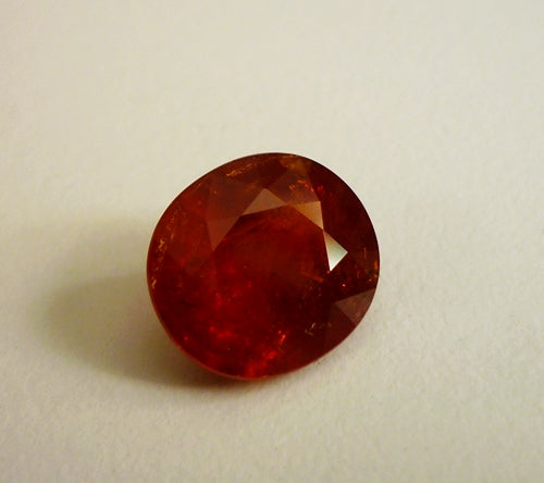 5.91CT EXCELLENT HUGE 100% NATURAL ORANGE RED SPESSARTITE