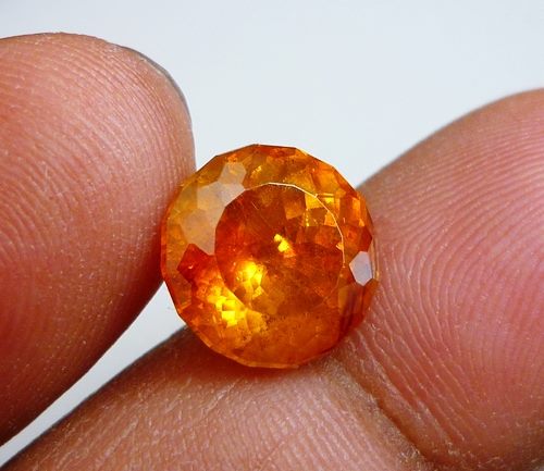 6.00CT RARE EXQUISITE HUGE CUSTOM CUT ORANGE YELLOW SPHALERITE