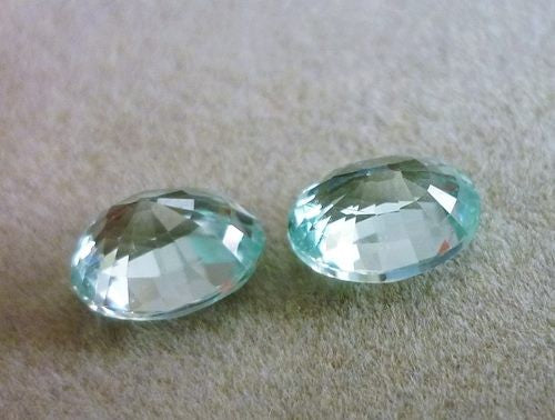 6.13CT GORGEOUS DAZZLING BLUE ZIRCON PAIR