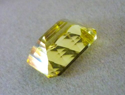 6.70CT UNIQUE DAZZLING CUSTOM CUT LEMON YELLOW CITRINE