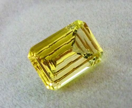 6.70CT UNIQUE DAZZLING CUSTOM CUT LEMON YELLOW CITRINE